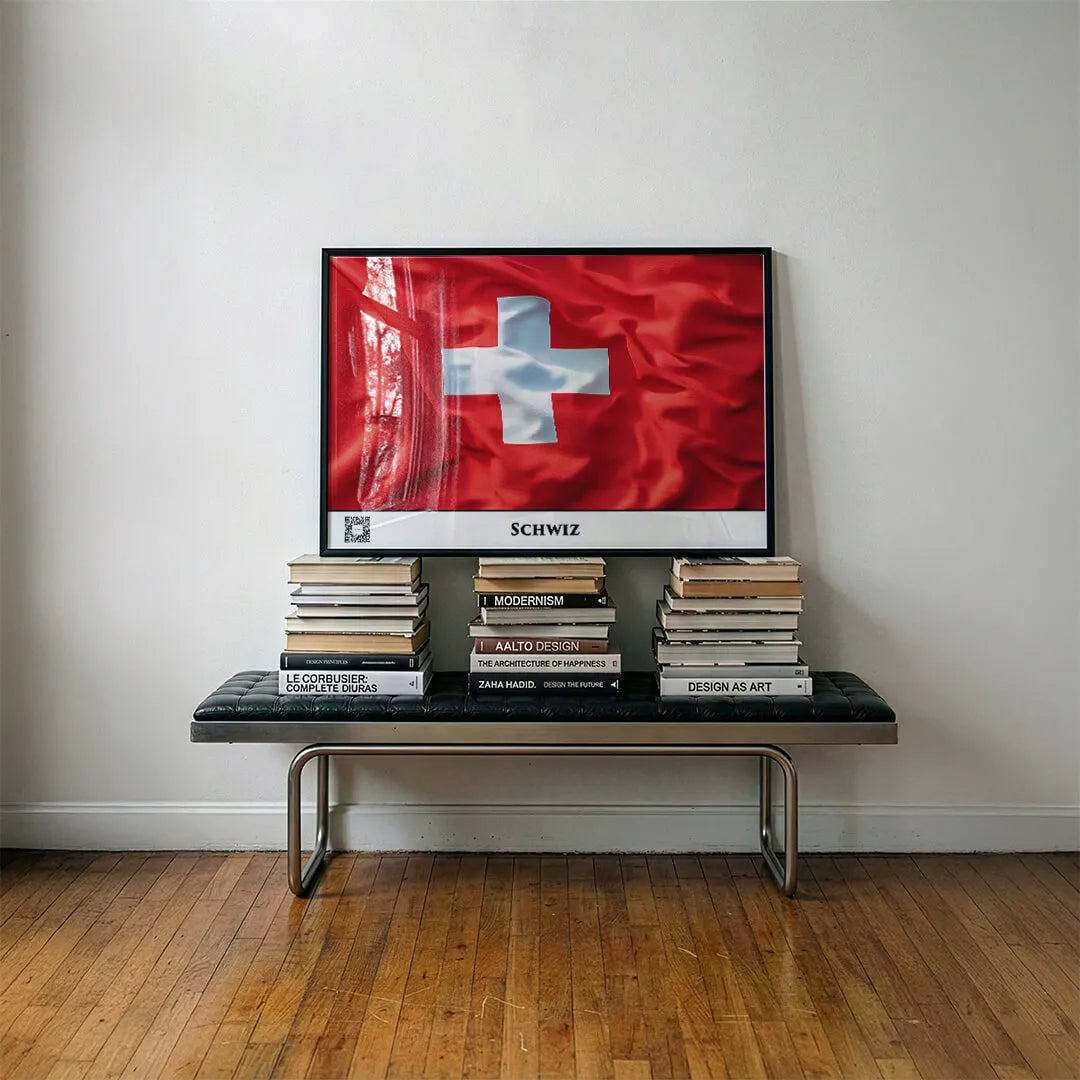 Schweiz-Flagge mit QR-Code