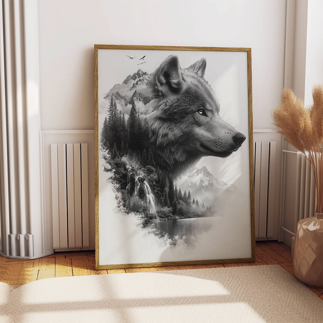 Wolf in der Wildnis