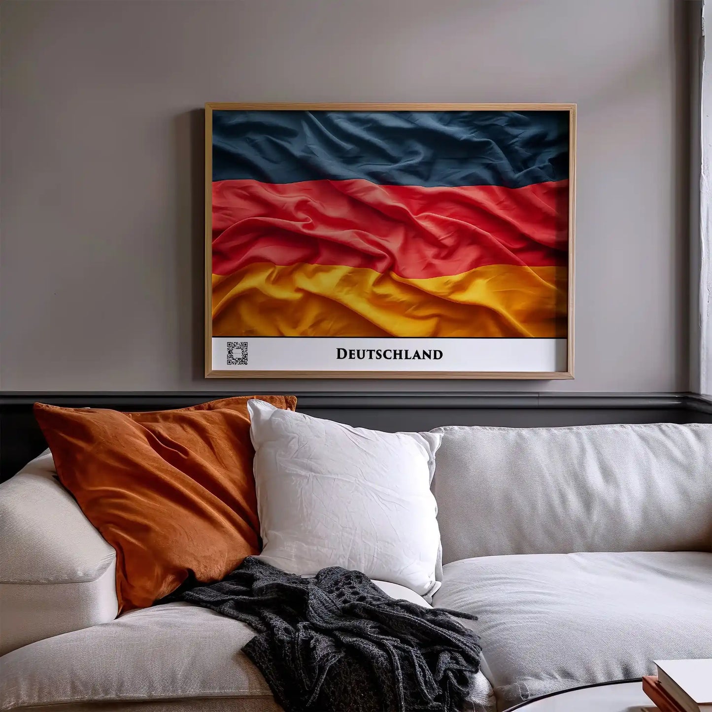 Deutschland-Flagge mit QR-Code