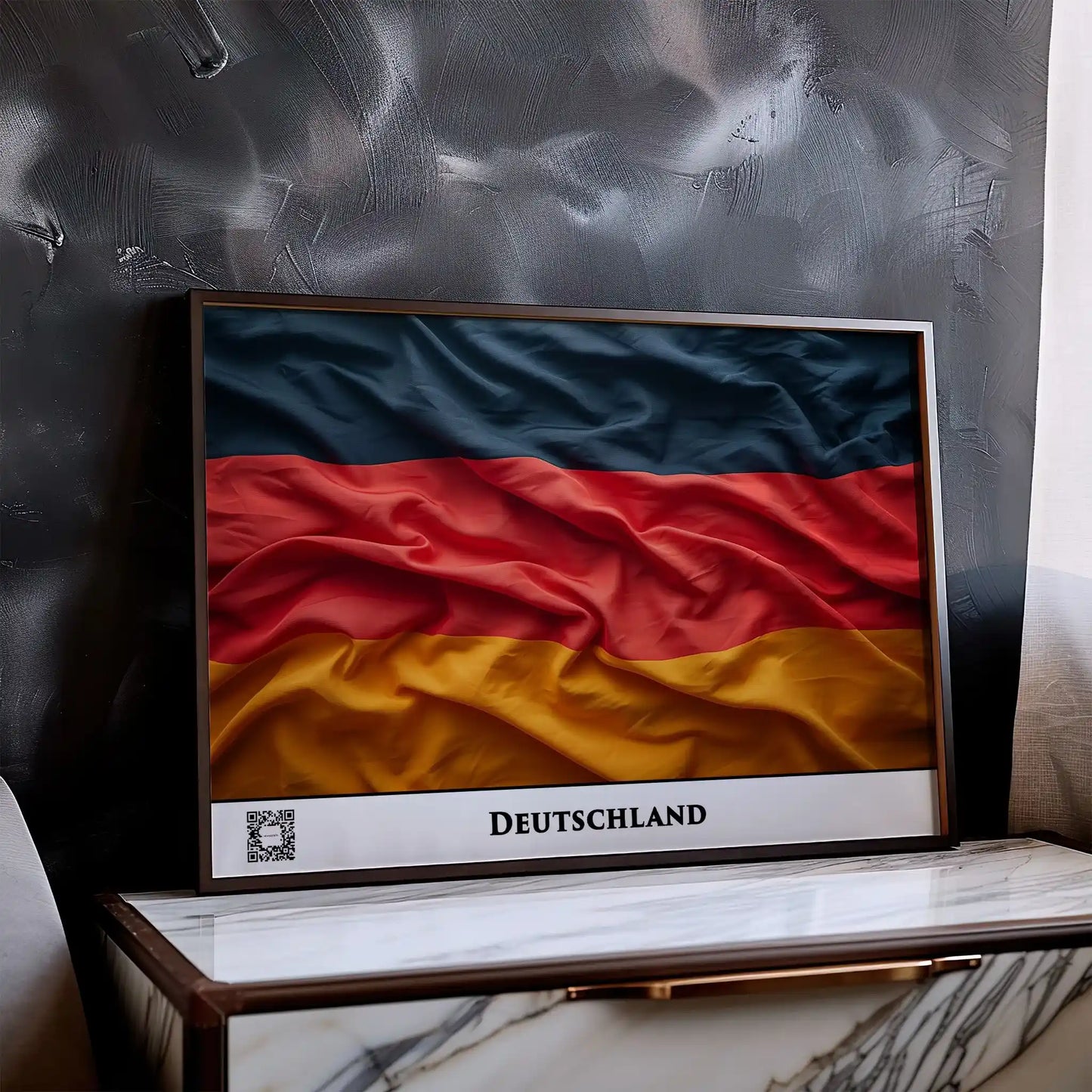 Deutschland-Flagge mit QR-Code
