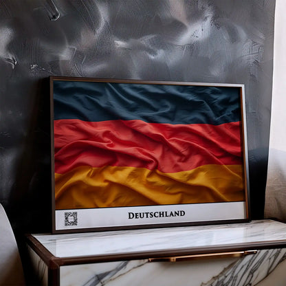 Deutschland-Flagge mit QR-Code
