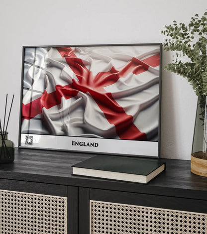 England-Flagge mit QR-Code