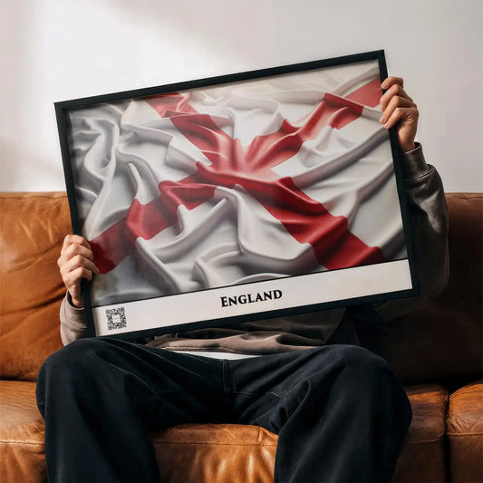 England-Flagge mit QR-Code