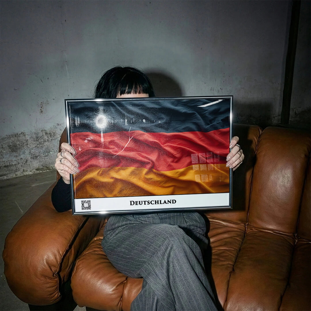 Deutschland-Flagge mit QR-Code