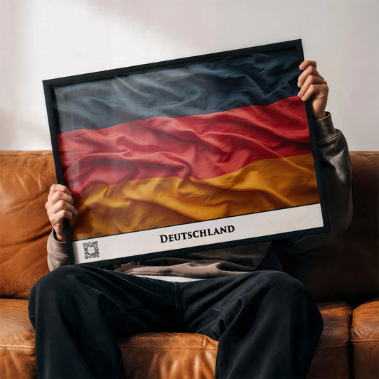 Deutschland-Flagge mit QR-Code