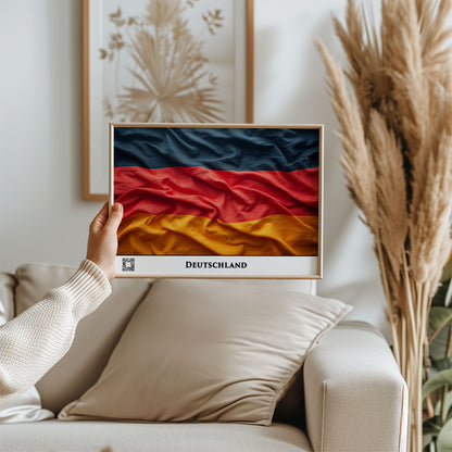 Deutschland-Flagge mit QR-Code