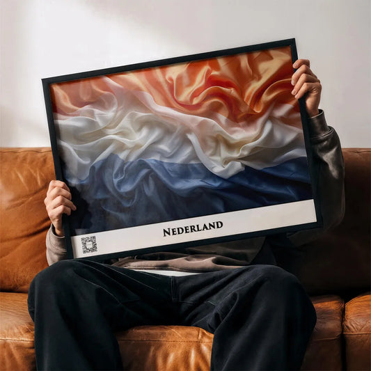 Niederlande-Flagge mit QR-Code