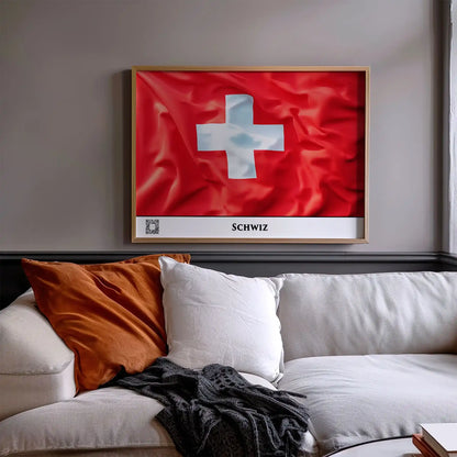 Schweiz-Flagge mit QR-Code
