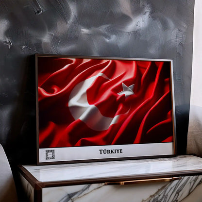 Türkei-Flagge mit QR-Code