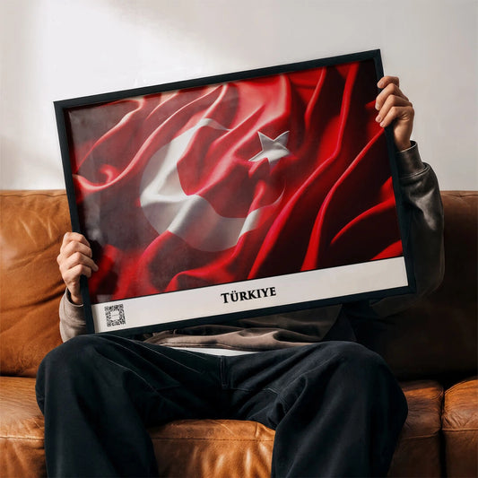 Türkei-Flagge mit QR-Code